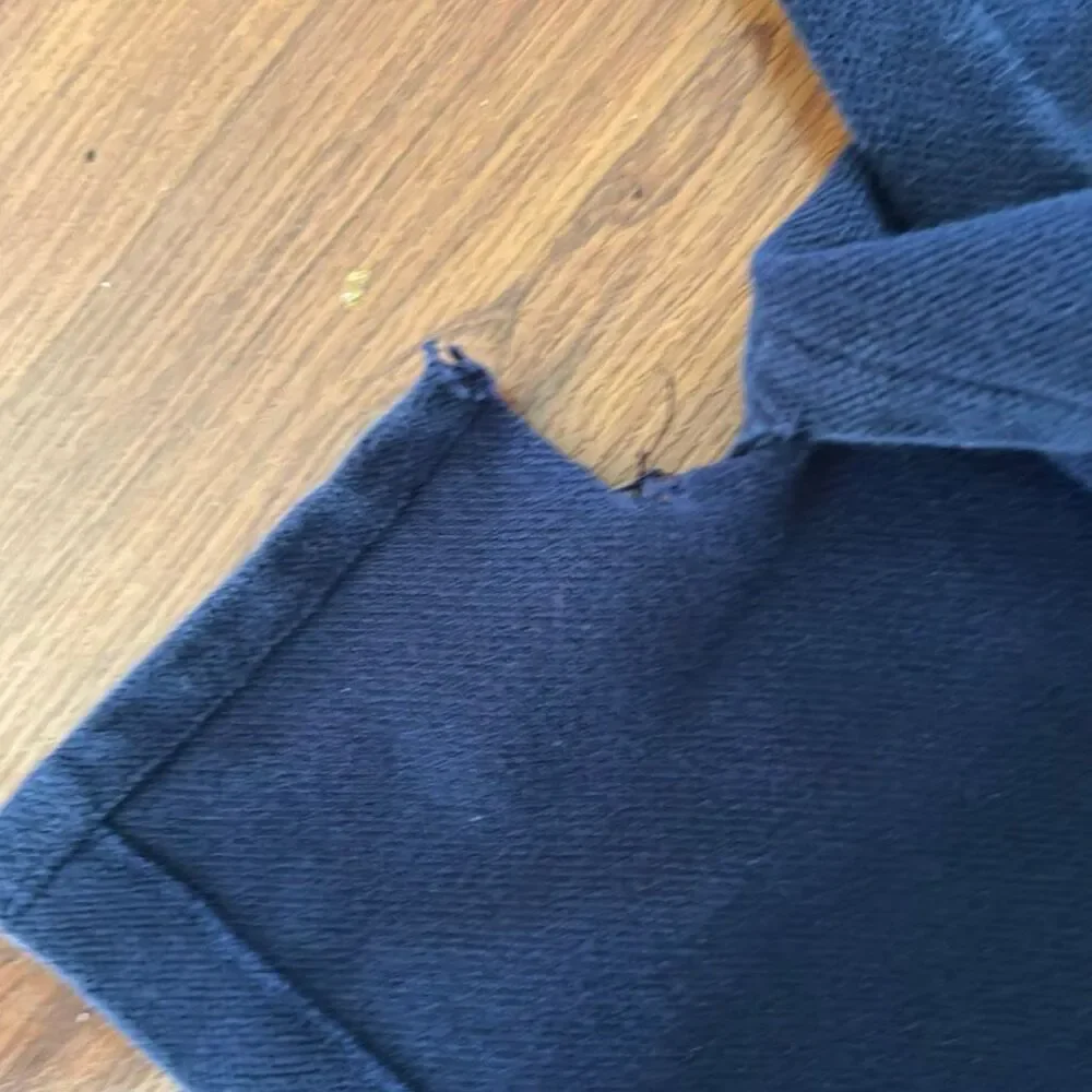 Polo Ralph vintage Lauren Blue polo rugby shirt long sleeve THRASHED M